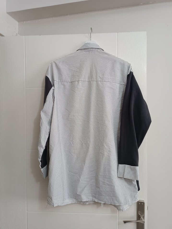 Düğmeli Gri Midi  Ceket - Görsel 2