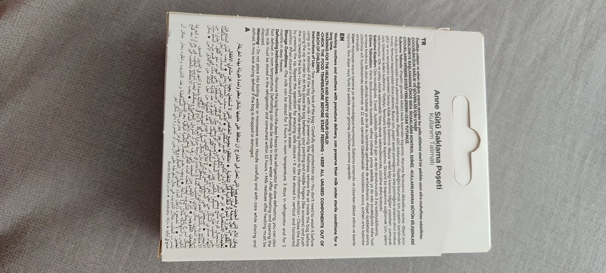 Bebe Süt Saklama Poşeti 20 Adet Beyaz - Görsel 2