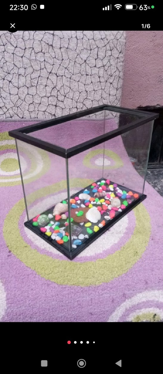 Renkli Dekoratif Cam Akvaryum - Görsel 2