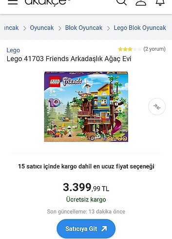 Lego friends arkadaşlık ağaç evi