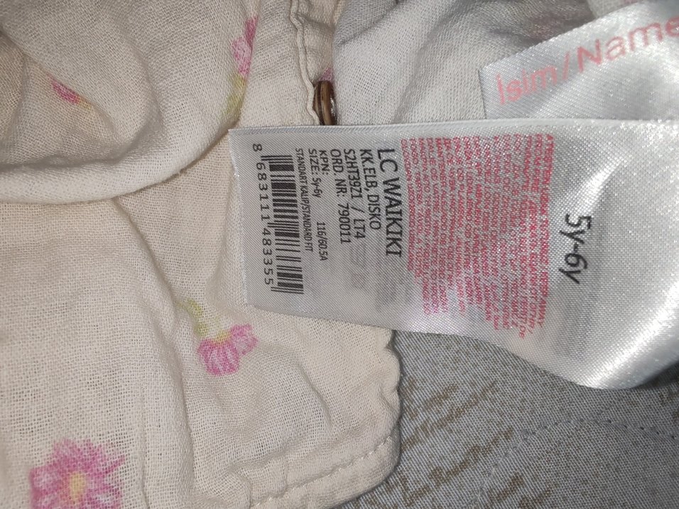 LCW Kız Çocuk Keten Elbise - Görsel 3