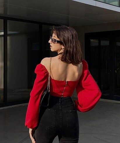 s Beden kırmızı Renk Zara kadın bluz