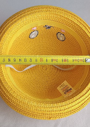 2-3 Yaş, 20 cm Beden sarı Renk Çocuk Şapkası