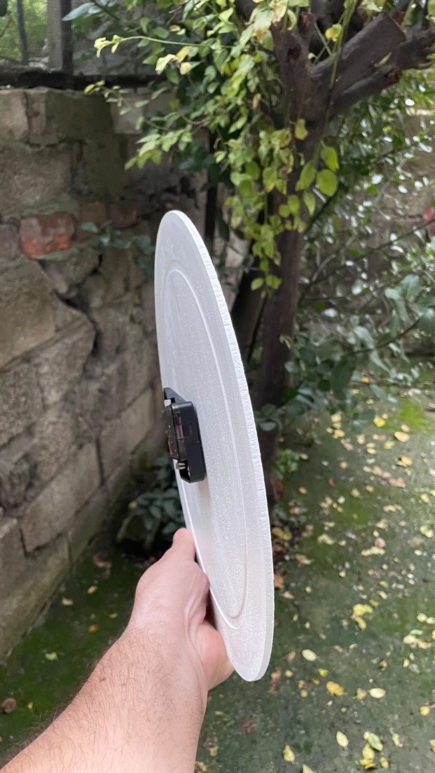 Ahşap Boyama Beyaz Çiçekli ve Yazılı Duvar Saati - Görsel 2