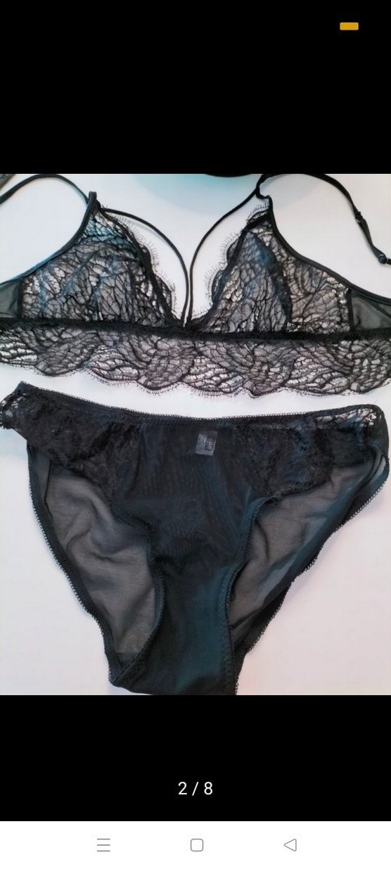 Siyah Gotik Dantel Midi Sütyen Külot Takımı - Görsel 2