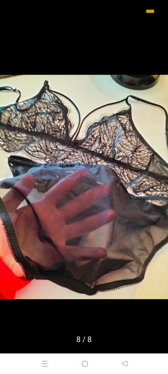 Siyah Gotik Dantel Midi Sütyen Külot Takımı - Görsel 5