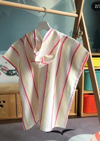 Kız Çocukları İçin Bohem V Yaka Ponço - Görsel 2