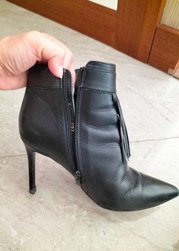 HOTİÇ Siyah Deri Stiletto Bot - Görsel 3