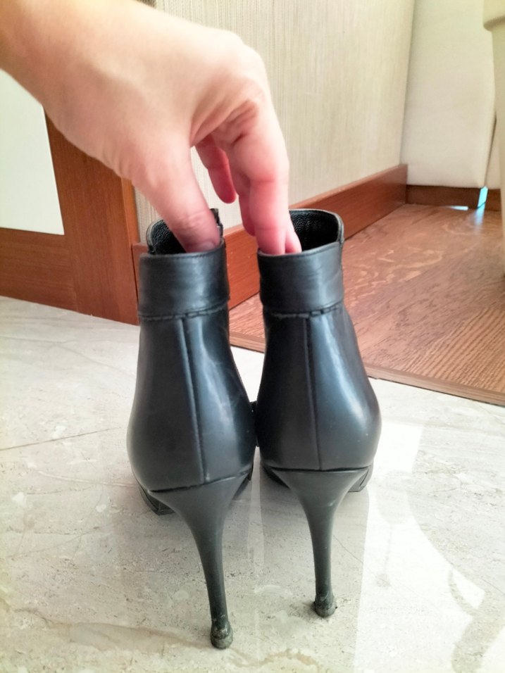 HOTİÇ Siyah Deri Stiletto Bot - Görsel 4