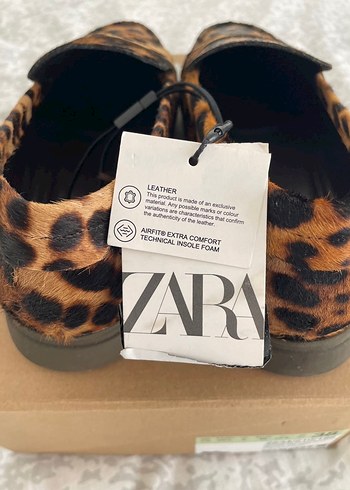 Zara Leopar Desenli ayakkabı etiketli - Görsel 2