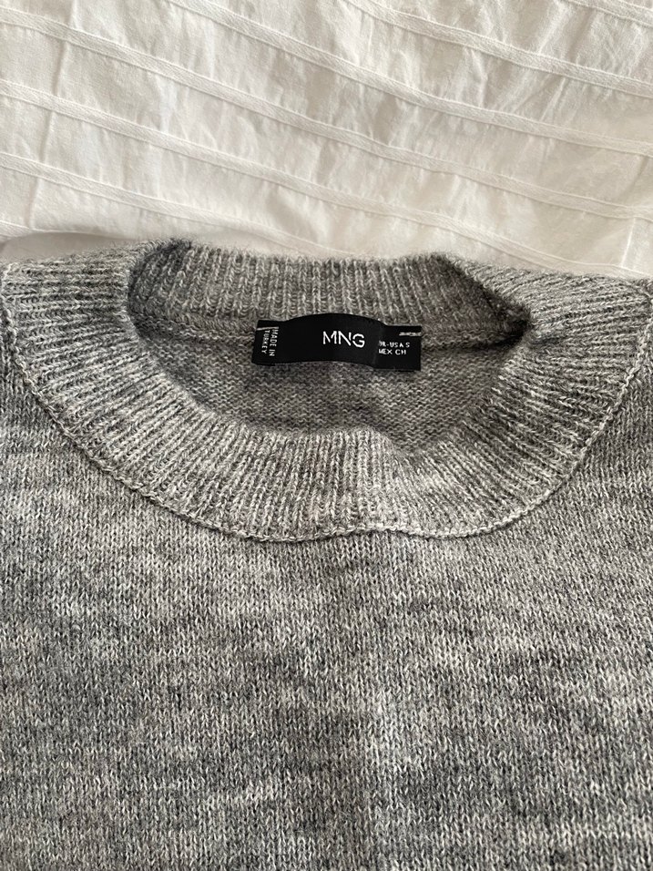 Mango gri kazak yeni - Görsel 2