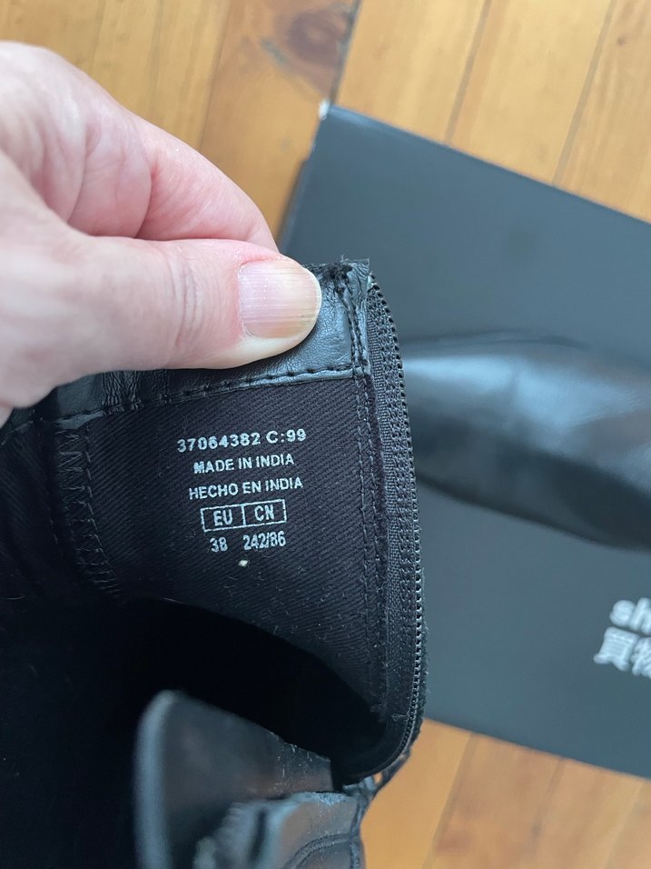 Mango deri siyah bot 38 numara - Görsel 5