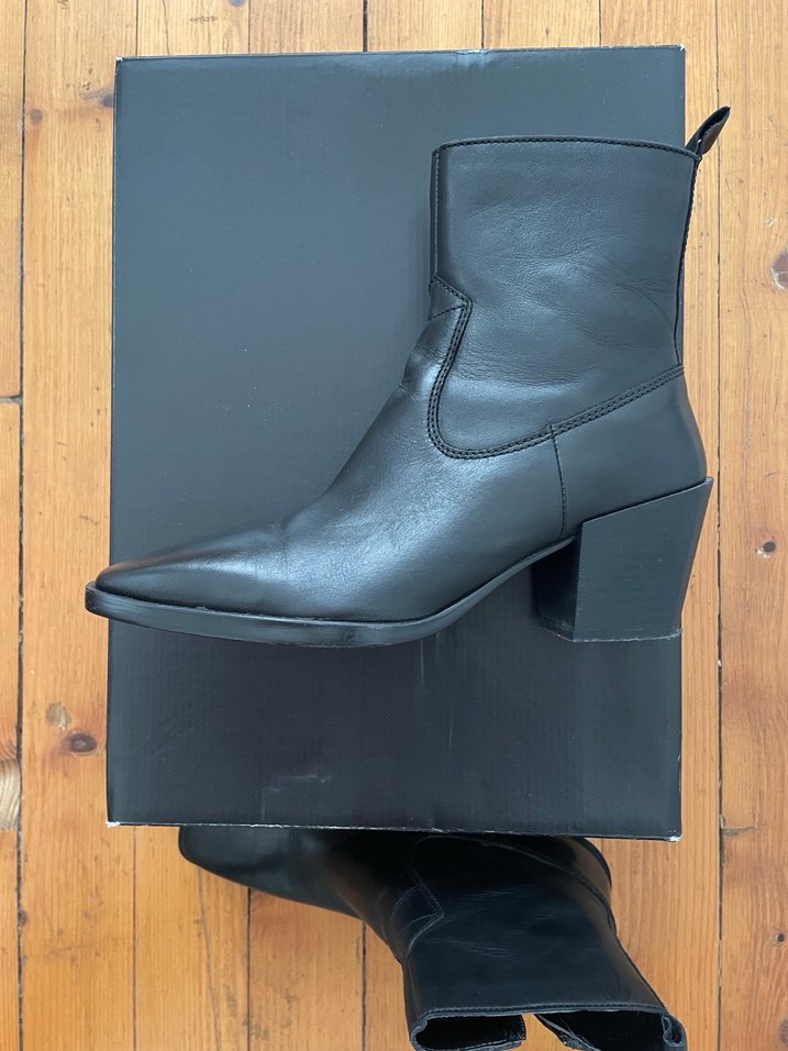 Mango deri siyah bot 38 numara - Görsel 4