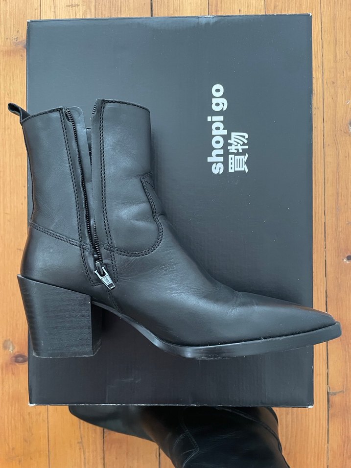 Mango deri siyah bot 38 numara - Görsel 3