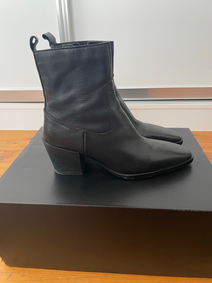 Mango deri siyah bot 38 numara - Görsel 2