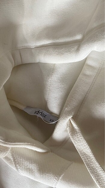 xs Beden beyaz Renk Addax Ekru içi yünlü kapüşonlu sweatshirt