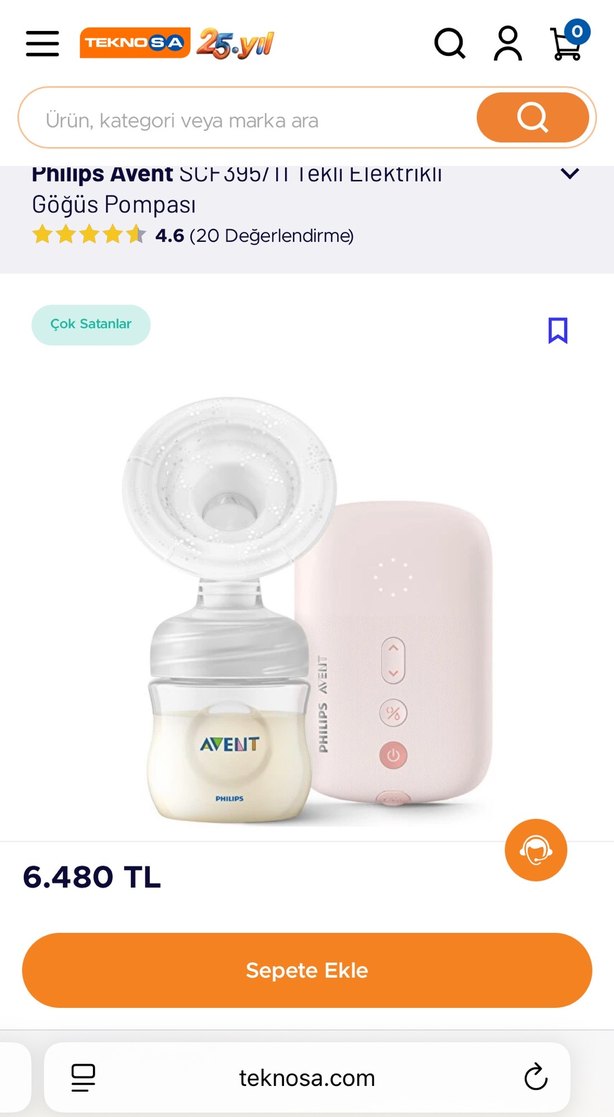 Philips Avent tekli elektrikli göğüs pompası, süt sağma makinesi - Görsel 2