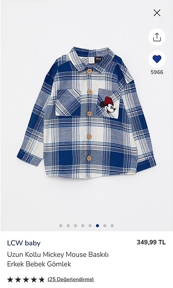 LCW Mickey Mouse Çocuk Gömlek