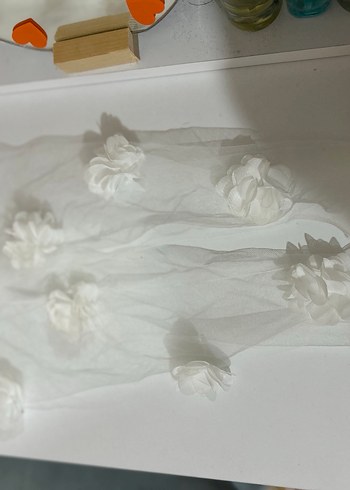 Beyaz kolluk gelin tül - Görsel 2