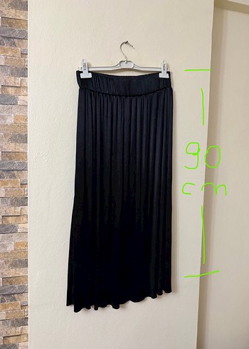 Siyah Pilili Uzun Kadın Etek - Görsel 2