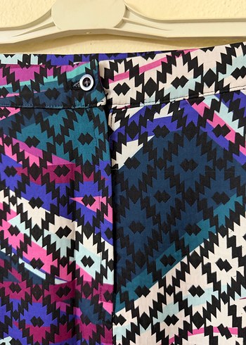 Renkli Bağlama Desenli Uzun Bohem Etek - Görsel 5