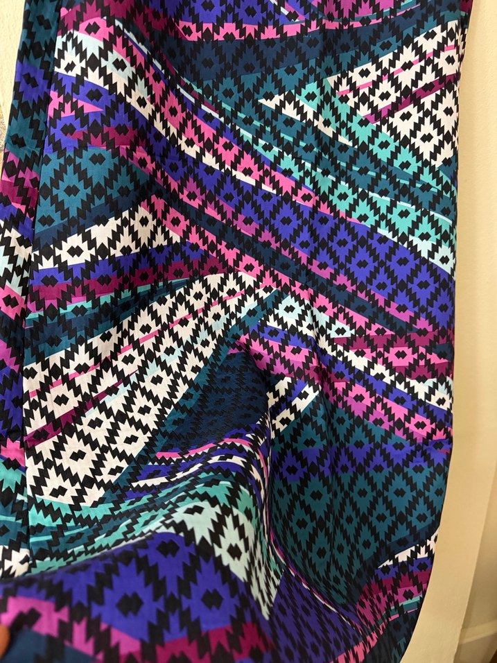 Renkli Bağlama Desenli Uzun Bohem Etek - Görsel 4