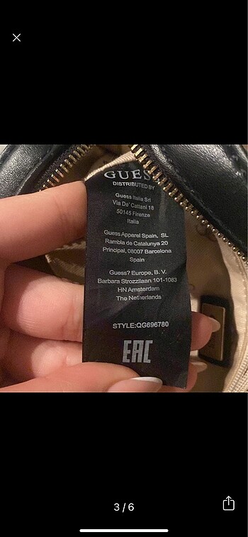Beden Guess Siyah Bel Çantası