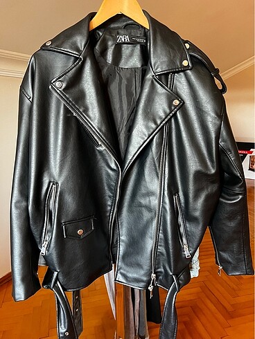 Zara biker suni deri ceket