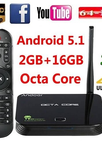Media Player Octa-Core 2G/16G 4K Android