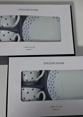 Mavi Desenli Porselen 2 kişilik Fincan Seti - Görsel 2