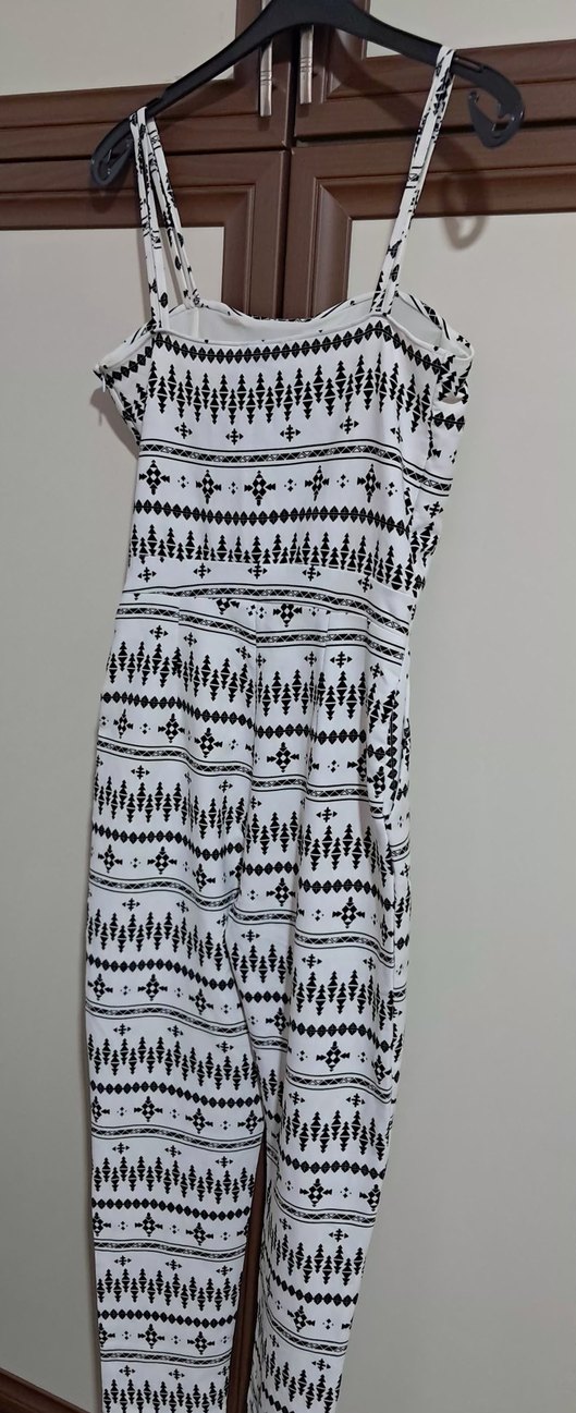 Kadın Bohem Desenli Askılı Uzun Tulum - Görsel 2