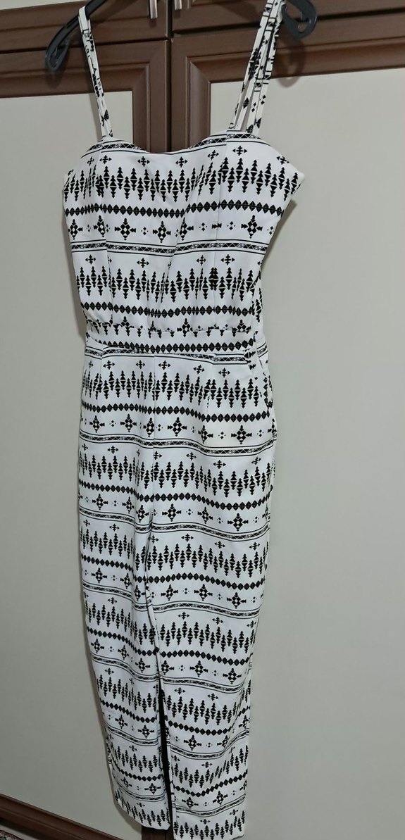 Kadın Bohem Desenli Askılı Uzun Tulum - Görsel 3