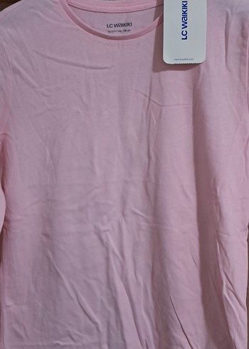 Pembe Pamuklu Uzun Kollu Tişört - Görsel 2