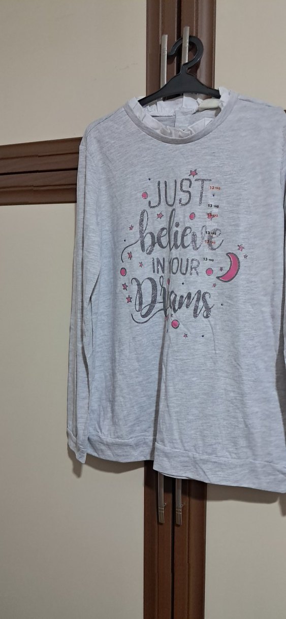 Çocuk Uzun Kollu Baskılı Tişört - Görsel 2