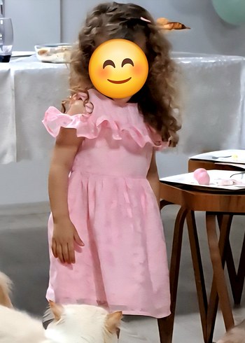 Pembe Fırfırlı Kız Elbisesi