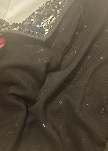 Abiye Siyah Payetli Uzun Kollu Bolero - Görsel 3