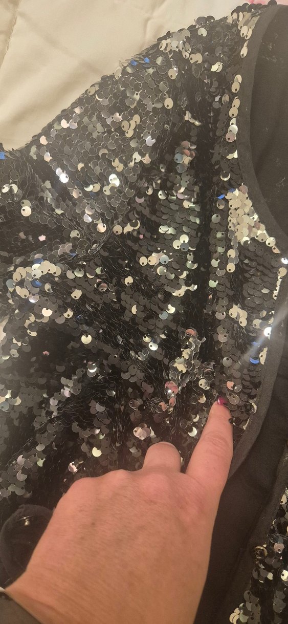 Abiye Siyah Payetli Uzun Kollu Bolero - Görsel 2