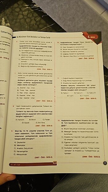  Beden Tarih Son 20 yıl çıkmış sorular (2001-2020) A yayınları