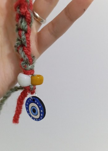 Nazar Boncuklu Yün Anahtarlık - Görsel 2