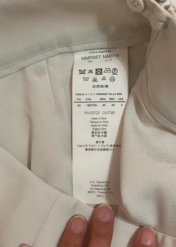 38 Beden Armani Bol Paça Kumaş Pantolon