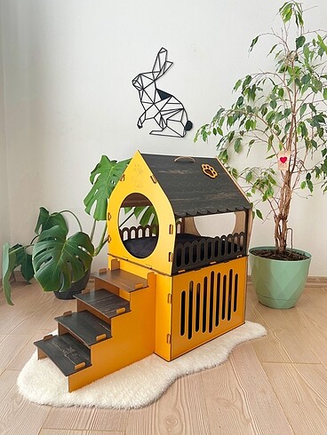 Beden TURUNCU REBAP KEDİ EVİ (M)
