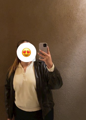 Stradivarius deri ceket kahverengi - Görsel 4