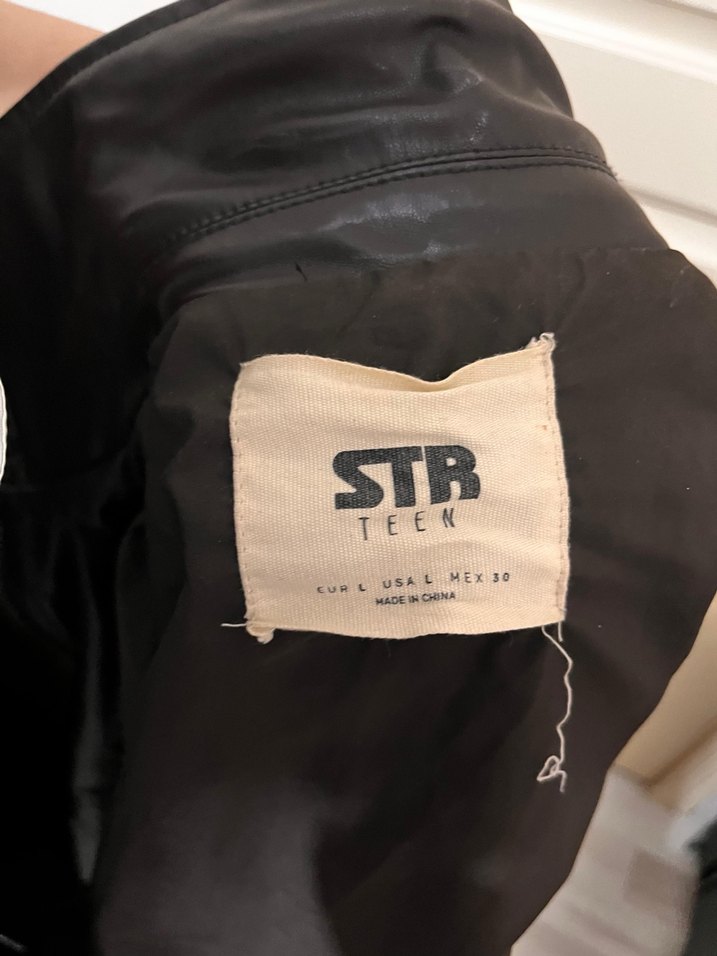 Stradivarius deri ceket kahverengi - Görsel 3