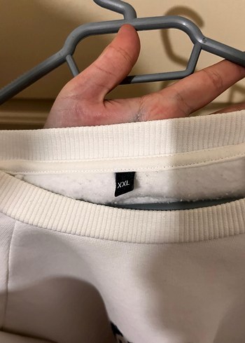 Kadın Beyaz Baskılı Salaş Sweatshirt - Görsel 4