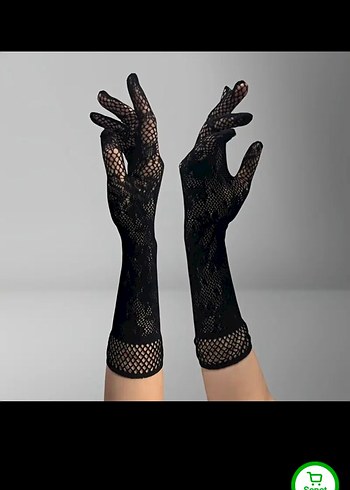  Beden siyah Renk Siyah Dantel Gotik Kadın Eldiveni