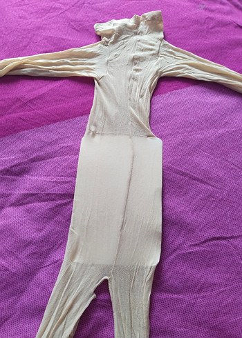 Ten rengi Kadın Vücut Çorabı - Görsel 13