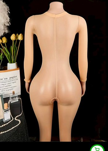 Ten rengi Kadın Vücut Çorabı - Görsel 2