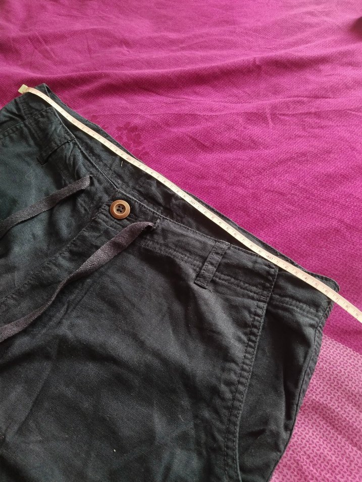 Lacivert Keten Kemerli Erkek Şort - Görsel 5