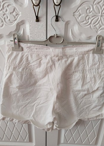 LC Waikiki Beyaz Keten Mini Şort