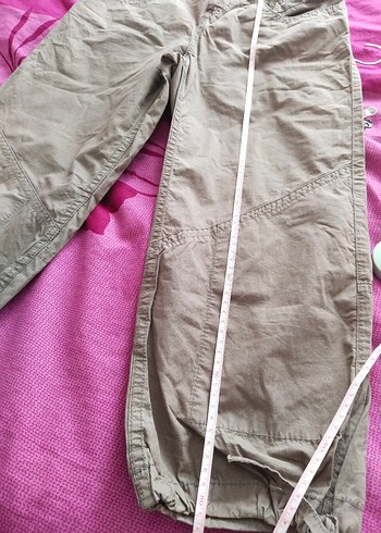 Haki Kadın  Bol Kesim Kemerli Pantolon - Görsel 6